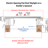 1000 x 1000 mm Brett Martin Electric Opening Flat Roof Skylight