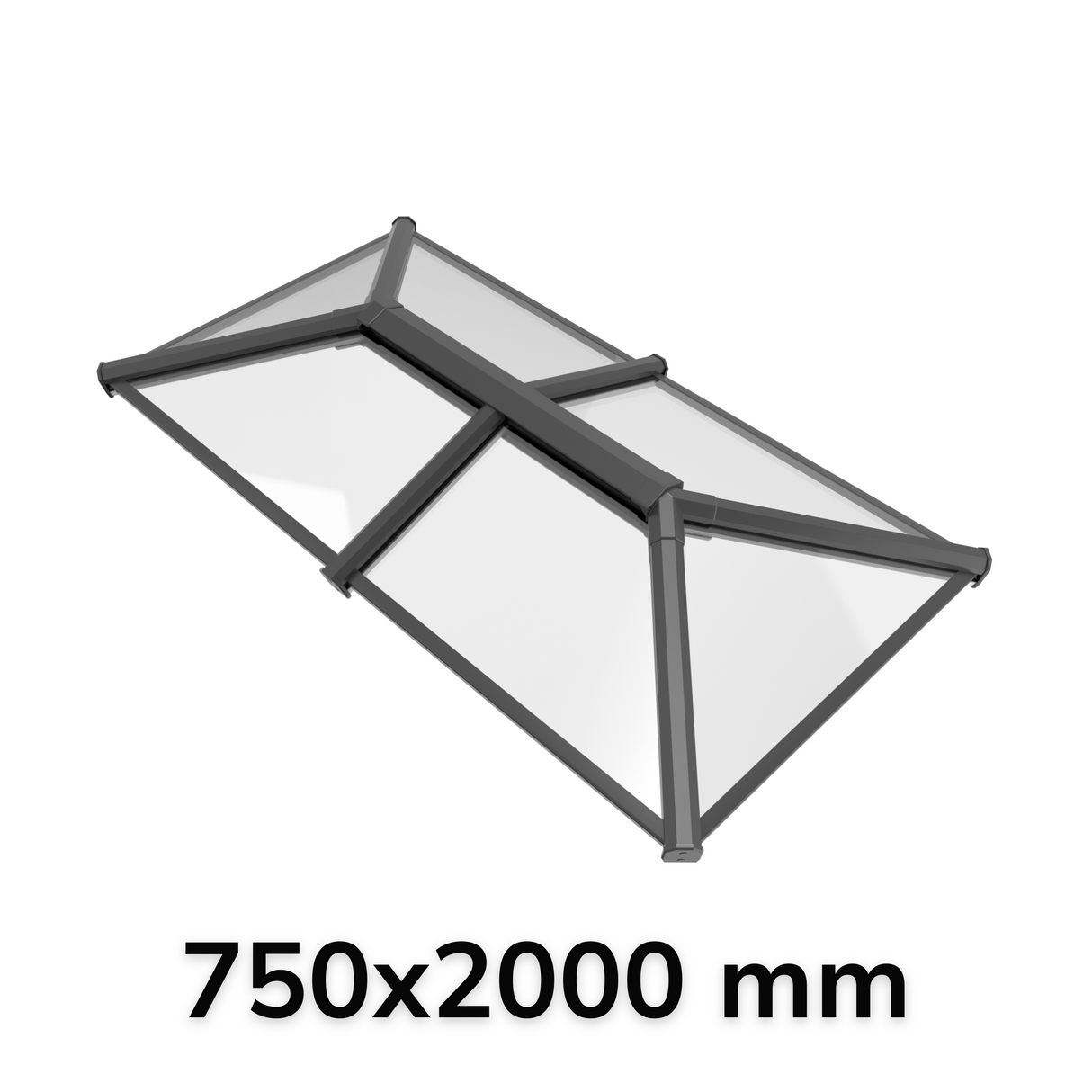 750 x 2000 mm Stratus Aluminium Roof Lantern Style 2 (Traditional)