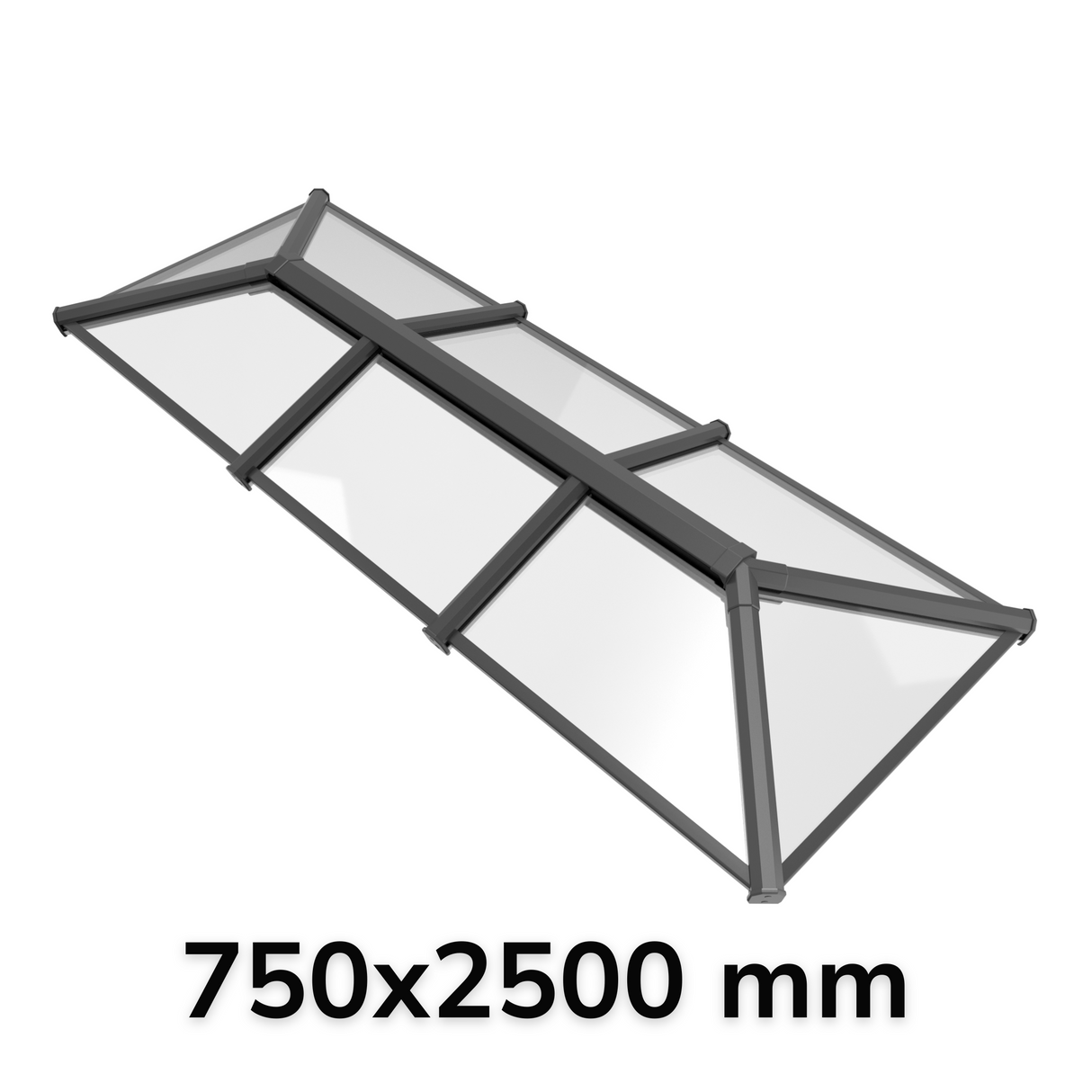 750 x 2500 mm Stratus Aluminium Roof Lantern Style 3 (Traditional)