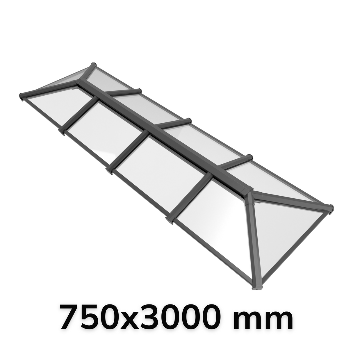 750 x 3000 mm Stratus Aluminium Roof Lantern Style 6 (Traditional)