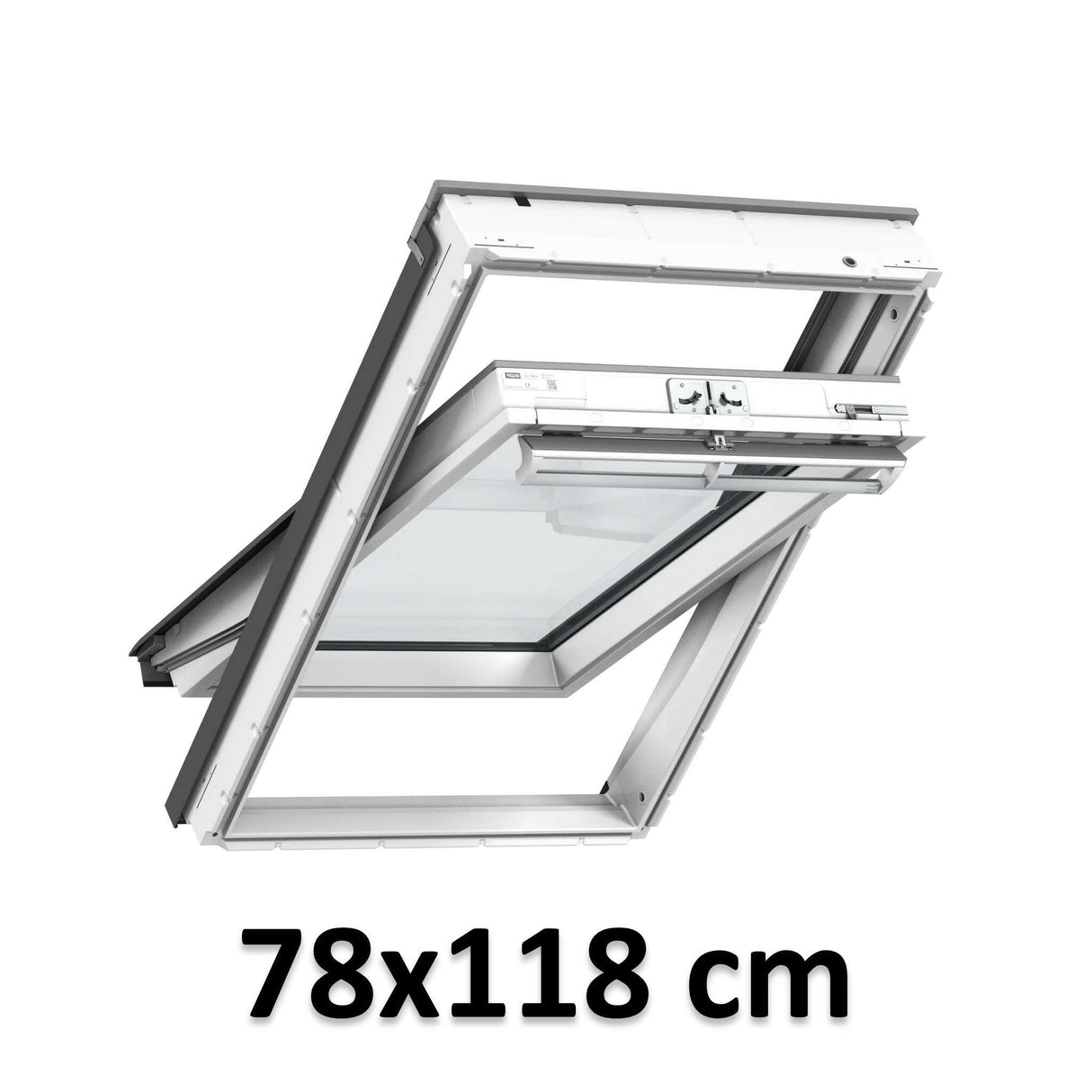 78x118 cm VELUX GGU MK06 0366 Manual Centre-Pivot Roof Window | White Polyurethane Maintenance Free | Triple Glazed.