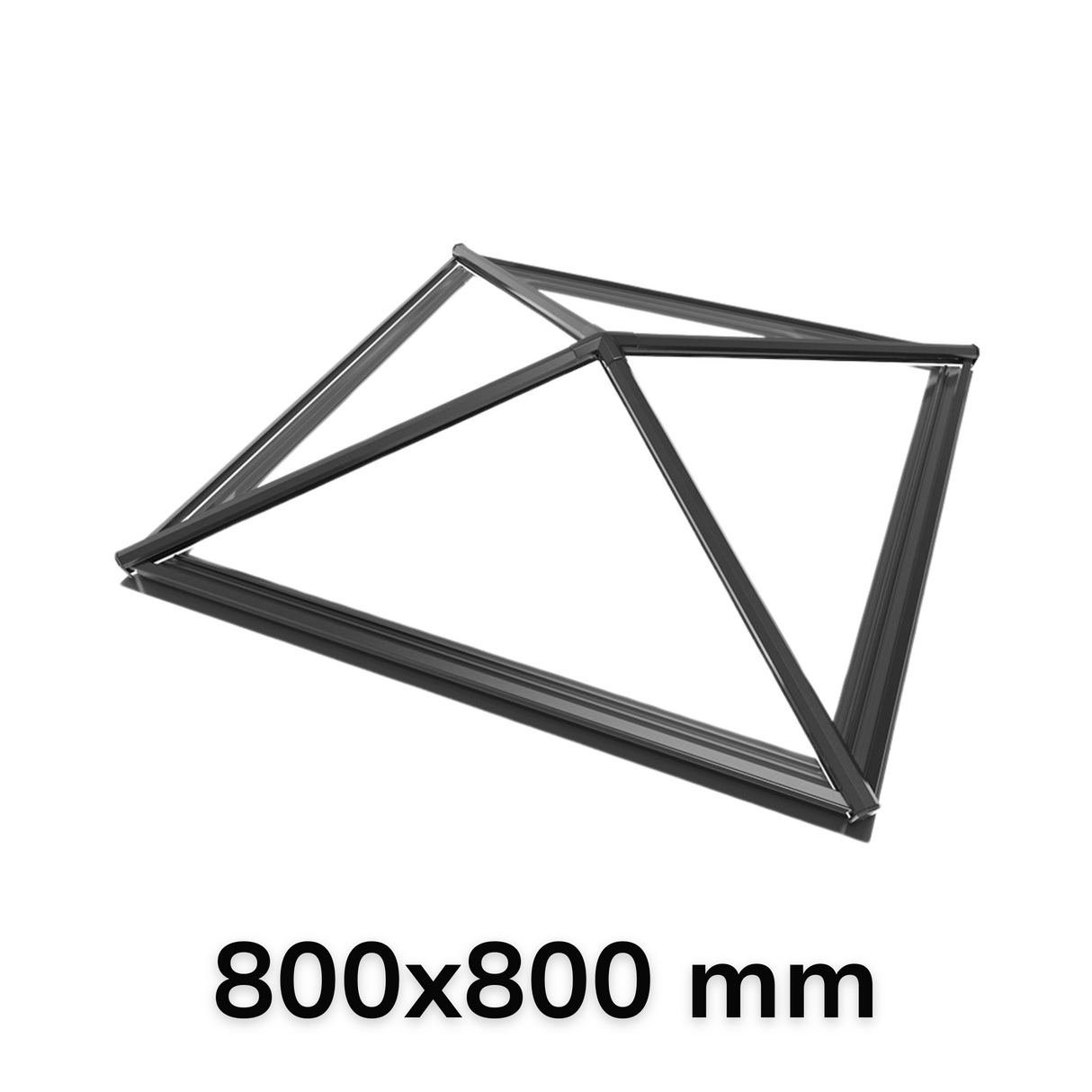 800 x 800 mm Stratus Aluminium Roof Lantern Style 8 (Pyramid)