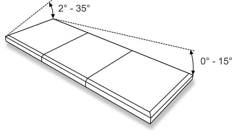 1500 x 3500 mm Electric Opening Glass Link Modular Skylight (1 Fixed 1 Opening)