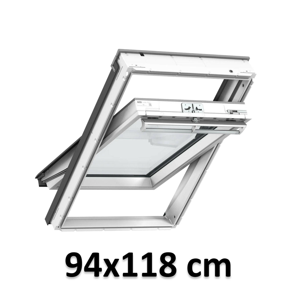 94x118 cm VELUX GGU PK06 0070 Manual Centre-Pivot Roof Window | White Polyurethane Maintenance Free | Double Glazed.