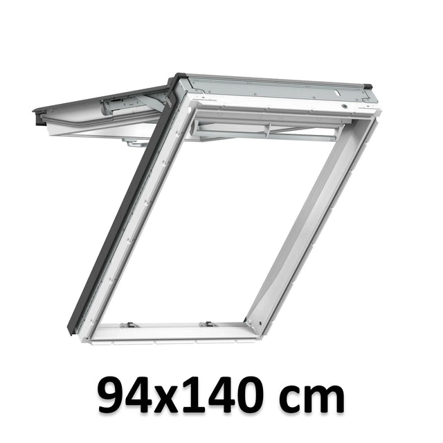 94x140 cm VELUX GPU PK08 0062 Manual Top Hung Window | White Polyurethane Maintenance Free | Triple Glazed.