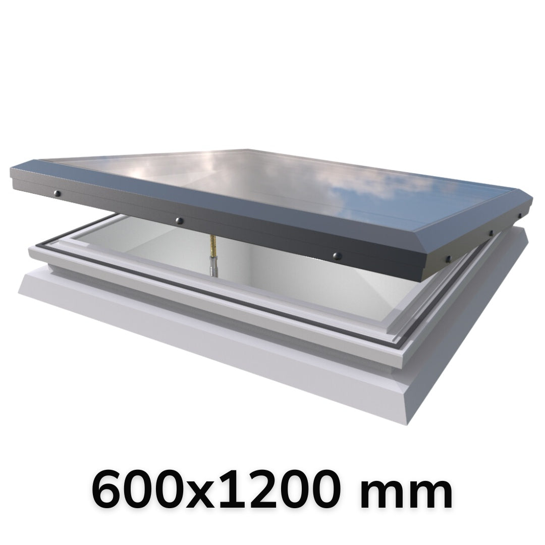 600 x 1200 mm Brett Martin Manual Opening Flat Roof Skylight