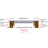 Custom Size Frameless Triple Glazed Flat and Pitched Roof Skylight Online Calculator