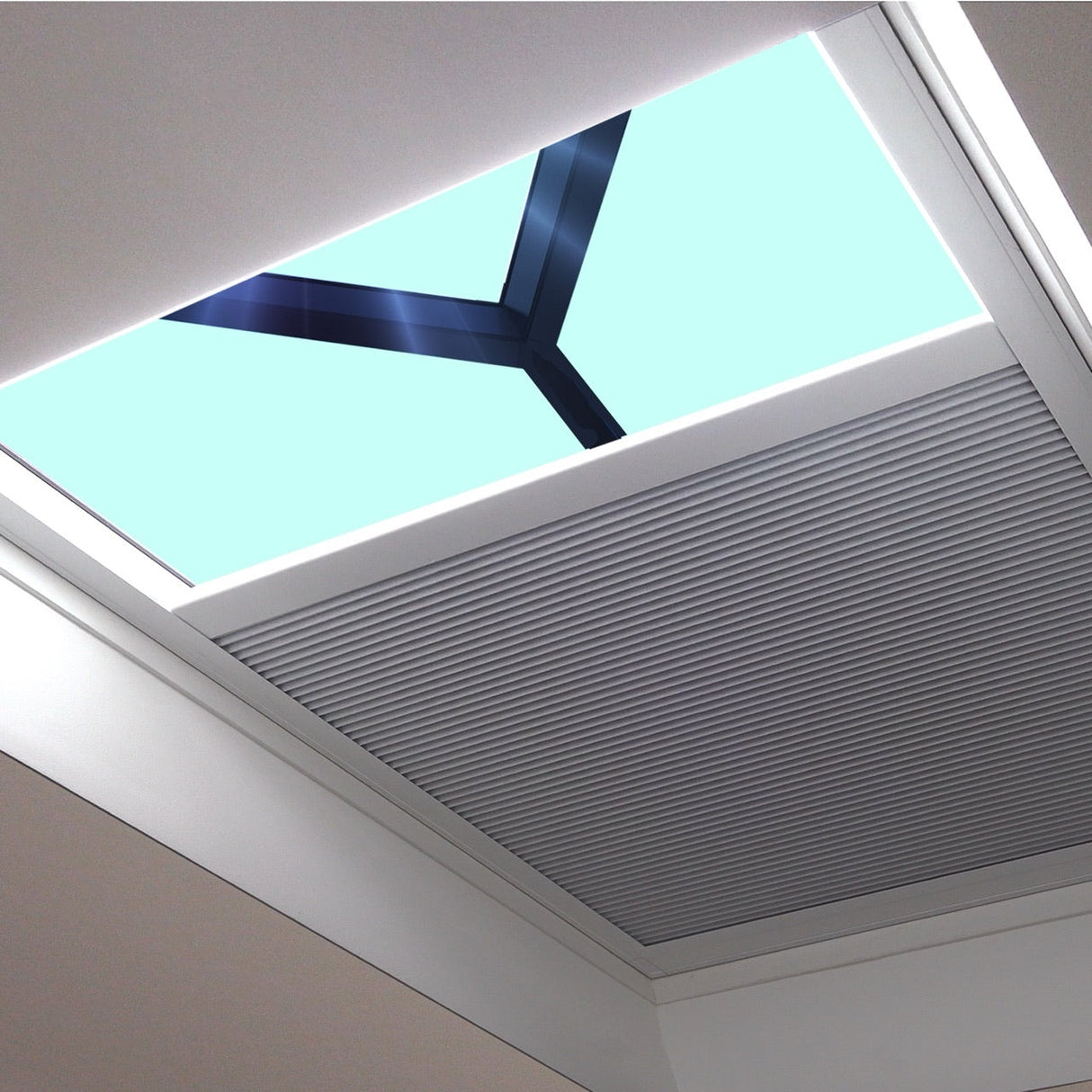 Custom Oversized Dual Motor Electric Blinds for Roof Lanterns