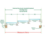 3000 x 3000 mm Fixed Glass Link Modular Skylight (3 Fixed 0 Opening)