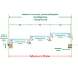 3000 x 4000 mm Fixed Glass Link Modular Skylight (3 Fixed 0 Opening)