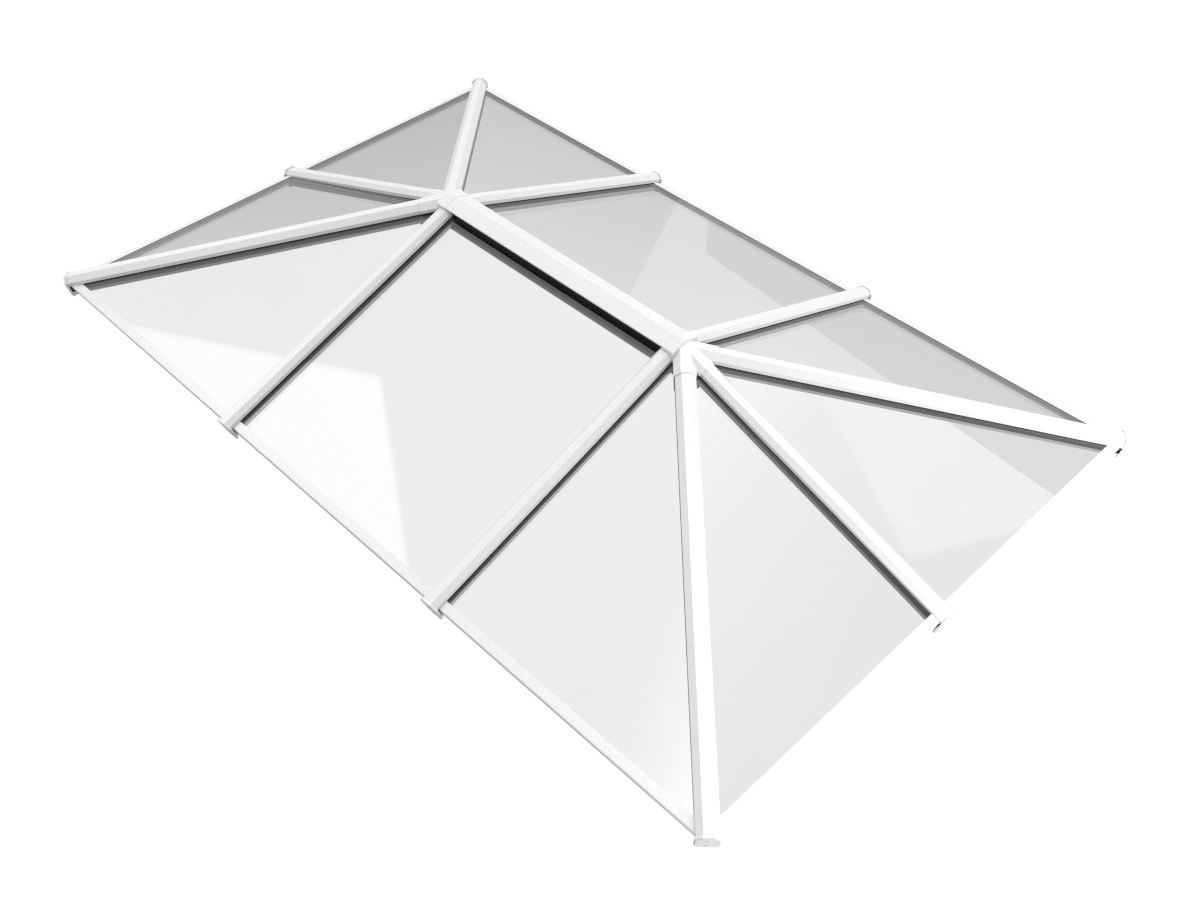 2000 x 4500 mm Stratus Aluminium Roof Lantern Style 5 (Traditional)