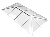 2000 x 4000 mm Stratus Aluminium Roof Lantern Style 7 (Traditional)