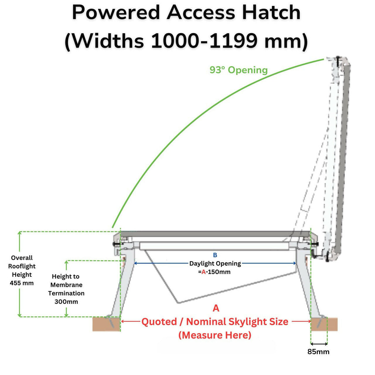 Brett Martin Custom Size Flat Glass Access Hatch