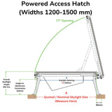 1200 x 1200 mm Brett Martin Flat Glass Access Hatch