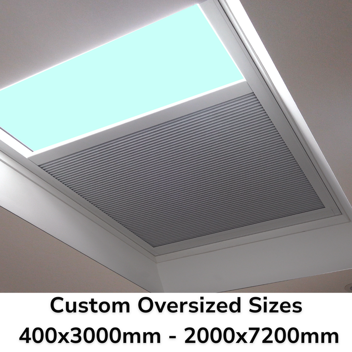 Custom Oversized Dual Motor Electric Blinds for Flat & Pitched Roof Skylights