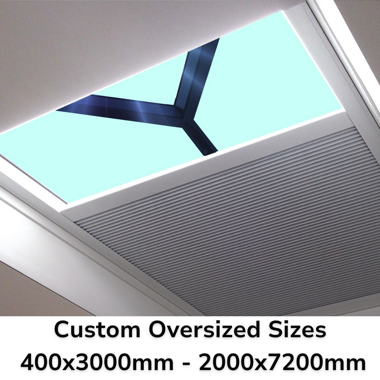 Custom Oversized Dual Motor Electric Blinds for Roof Lanterns