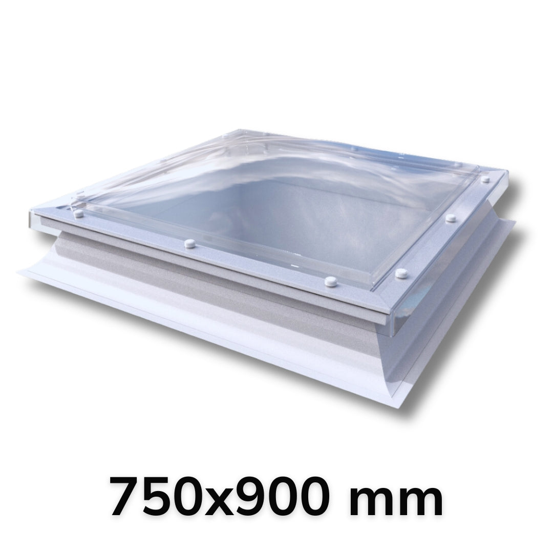 750 x 900 mm Polycarbonate Fixed Dome Rooflight by Mardome Trade