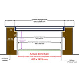 500 x 1500 mm LD Manual Blinds for Flat / Pitched Roof Skylights